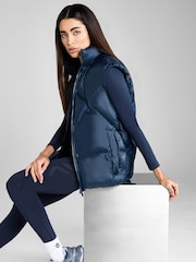 Aztec Diamond Blue Heavy Quilted Gilet - Image 4 of 6