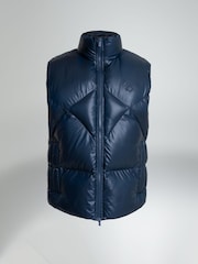Aztec Diamond Blue Heavy Quilted Gilet - Image 5 of 6