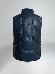 Aztec Diamond Blue Heavy Quilted Gilet - Image 6 of 6