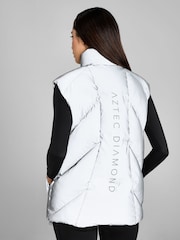 Aztec Diamond Silver Heavy Quilted Gilet - Image 3 of 6