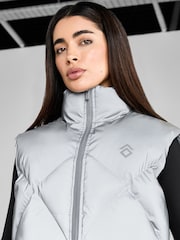 Aztec Diamond Silver Heavy Quilted Gilet - Image 4 of 6