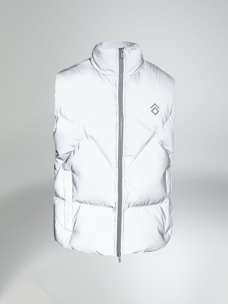 Buy Silver - Aztec Diamond Heavy Quilted Gilet from Next Germany