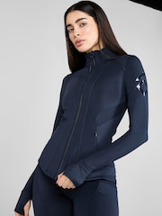 Aztec Diamond Blue Marl Core Fitted Jacket - Image 1 of 7