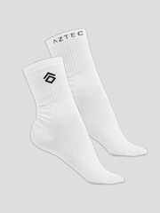 Aztec Diamond White Sport Socks Twin Pack - Image 1 of 3
