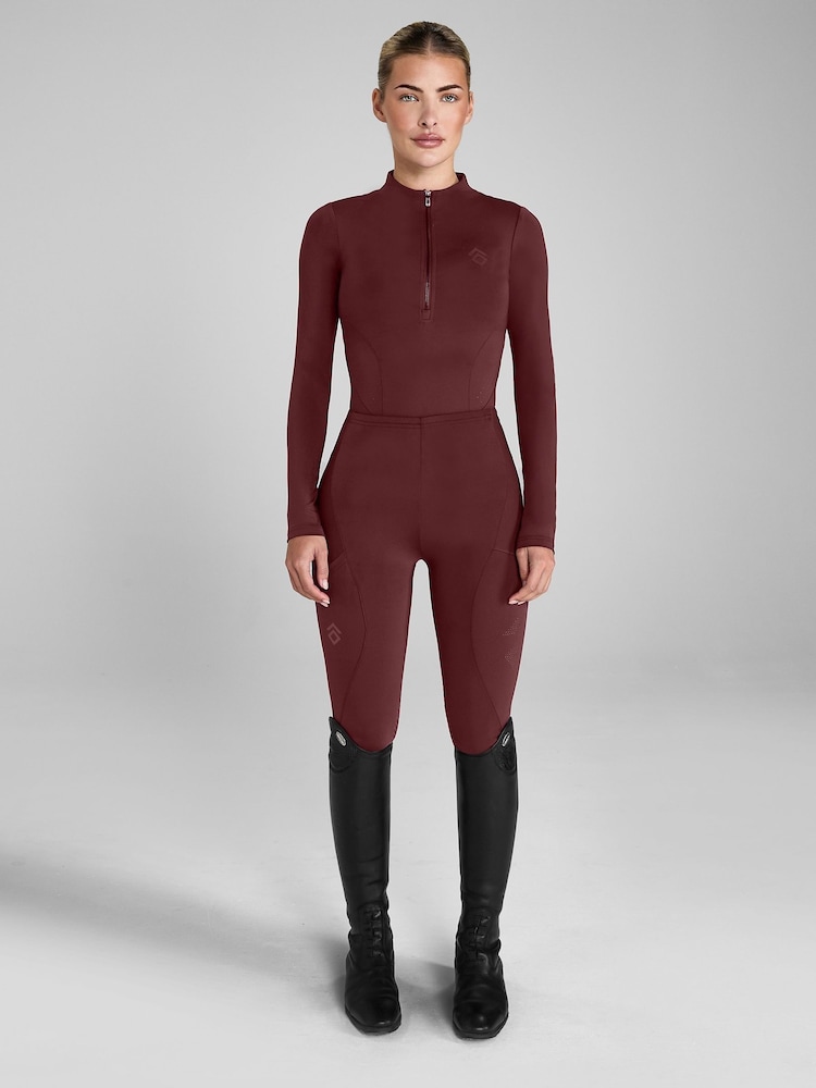 Aztec Diamond Red Core Full Seat Leggings - Image 2 of 7 Aztec Diamond Red Core Full Seat Leggings - Image 2 of 7