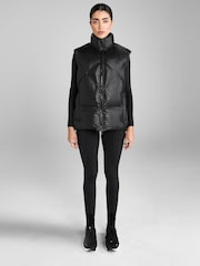 Aztec Diamond Black Heavy Quilted Gilet - Image 2 of 7