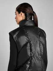 Aztec Diamond Black Heavy Quilted Gilet - Image 5 of 7