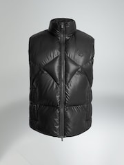 Aztec Diamond Black Heavy Quilted Gilet - Image 6 of 7