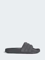 adidas Grey ADILETTE NO SHOWER SANDALS - Image 1 of 9