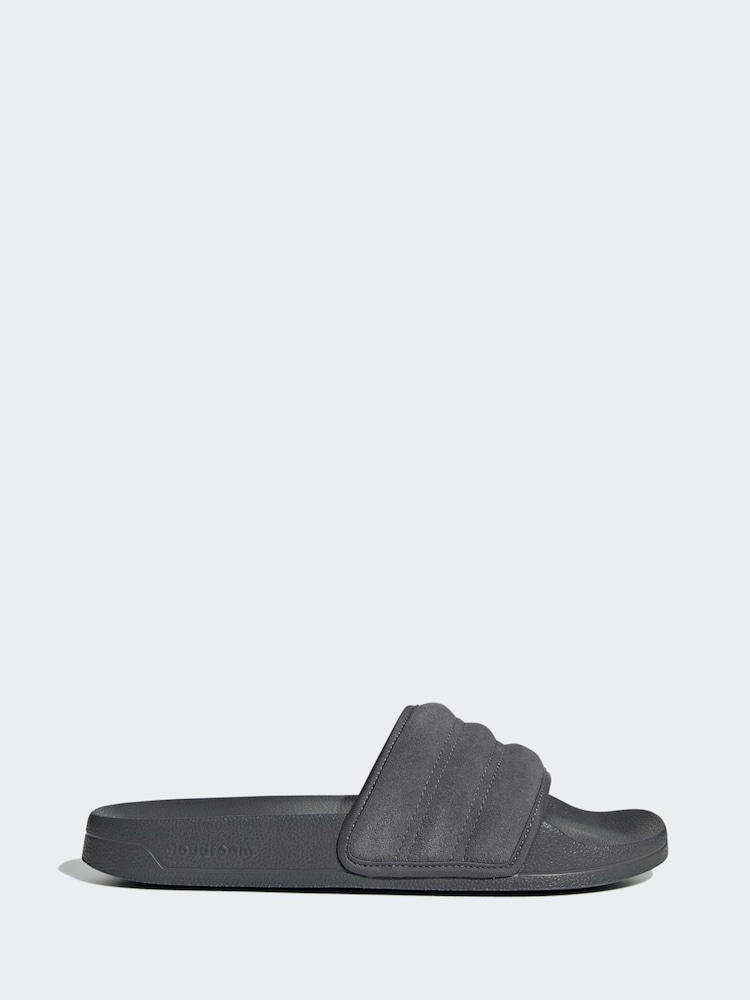 adidas Grey ADILETTE NO SHOWER SANDALS - Image 1 of 9 adidas Grey ADILETTE NO SHOWER SANDALS - Image 1 of 9