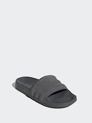adidas Grey ADILETTE NO SHOWER SANDALS - Image 3 of 9