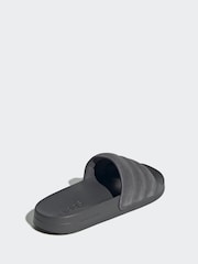 adidas Grey ADILETTE NO SHOWER SANDALS - Image 4 of 9