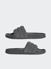 adidas Grey ADILETTE NO SHOWER SANDALS - Image 5 of 9
