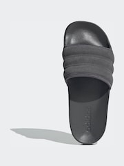 adidas Grey ADILETTE NO SHOWER SANDALS - Image 6 of 9