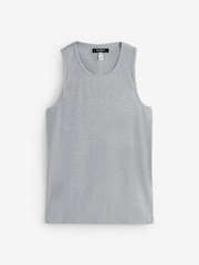 River Island Grey Muscle Rib Jersey Vests 3 Pack - Image 2 of 4