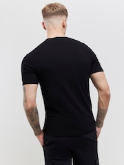 River Island Muscle Fit V-Neck Cotton Jersey T-Shirts 2 Pack - Imagen 3 de 6