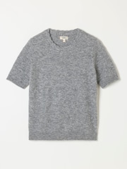 FatFace Halle Grey Wool Rich Soft Knitted Top - Image 6 of 6
