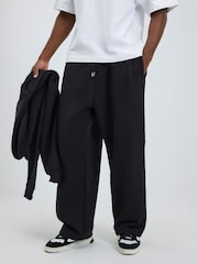 River Island Black Wide Leg Essential Joggers - Image 1 of 4