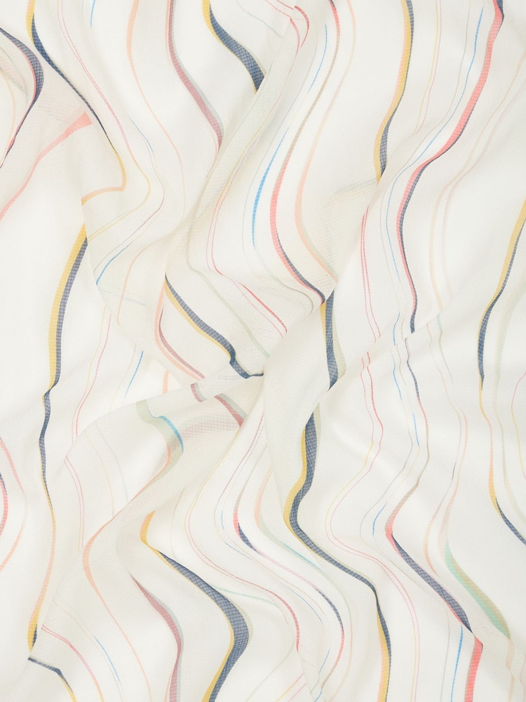 PS Paul Smith White Signature Swirl Scarf - Image 2 of 4 PS Paul Smith White Signature Swirl Scarf - Image 2 of 4