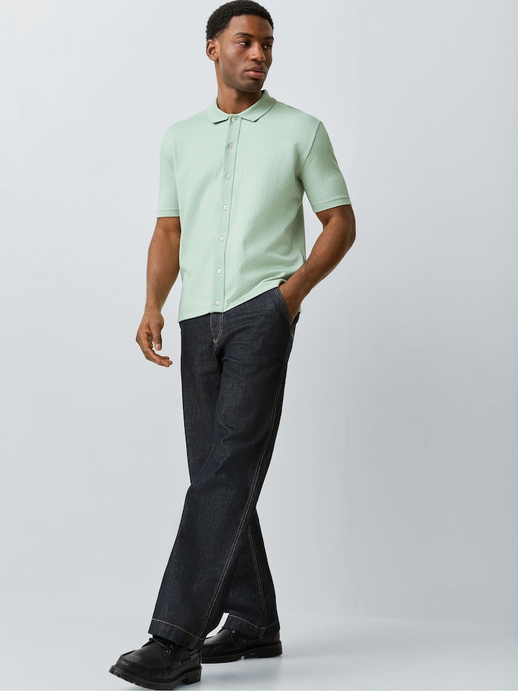 PS Paul Smith Green Button Through Polo Shirt - Image 2 of 6