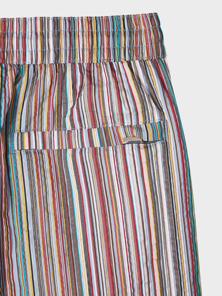 PS Paul Smith Red Signature Stripe Jaquard Shorts - Image 2 of 2 PS Paul Smith Red Signature Stripe Jaquard Shorts - Image 2 of 2