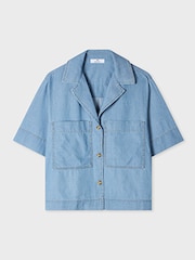 PS Paul Smith Blue Short Sleeve Button Through Shirt - Image 1 of 7