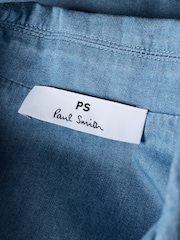 PS Paul Smith Blue Short Sleeve Button Through Shirt - Image 4 of 7