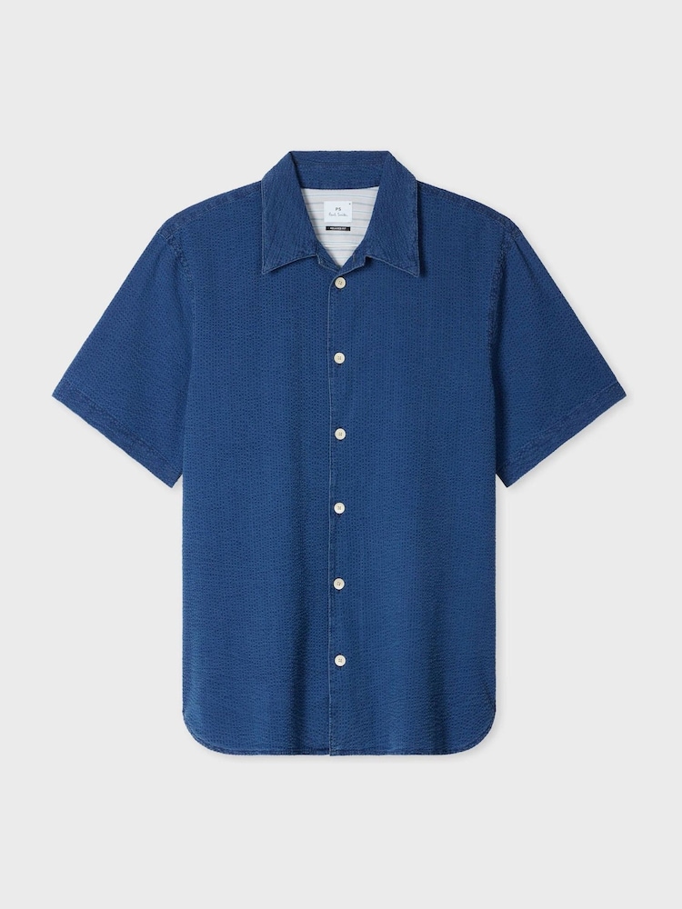 PS Paul Smith Blue Relaxed Fit Short Sleeve Shirt - Image 1 of 2