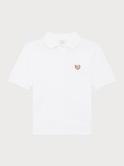PS Paul Smith White Signature Swirl Heart Polo Shirt - Image 1 of 2