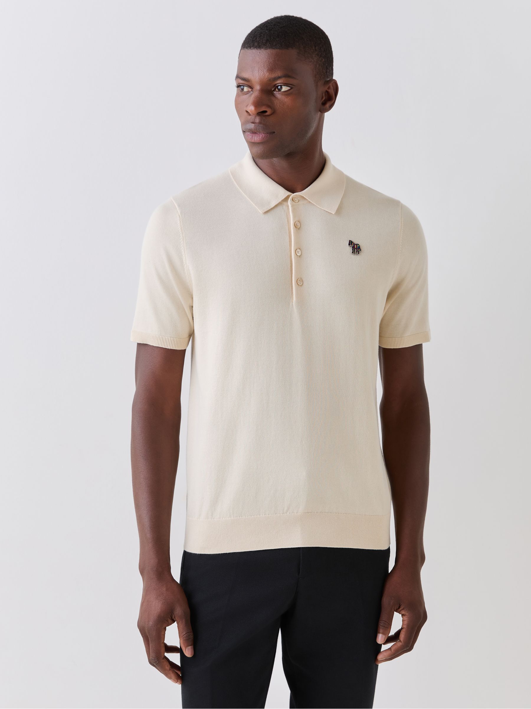 Buy PS Paul Smith Natural Logo Knitted Polo Shirt from the Next UK