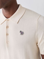 PS Paul Smith Natural Logo Knitted Polo Shirt - Image 4 of 5