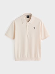 PS Paul Smith Natural Logo Knitted Polo Shirt - Image 5 of 5