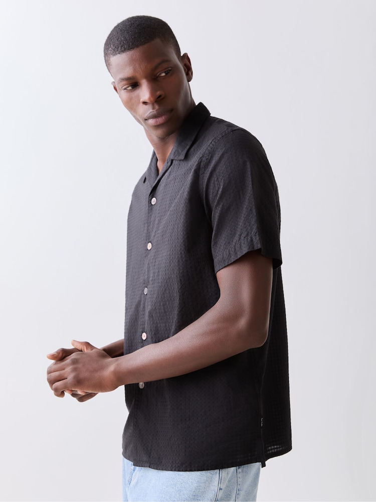 black casual dress shirt Hisdern Men's Gold Splicing For Office Wear L the Lenox was made to move with you Buy PS Paul Smith Black
