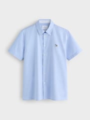 PS Paul Smith Blue Casual-Fit Short Sleeve Logo Shirt - Image 4 of 4