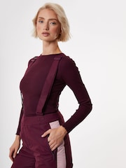 Threadbare Red Side Stripe Padded Ski Trousers with Braces - Image 4 of 7