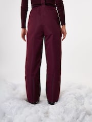 Threadbare Red Side Stripe Padded Ski Trousers with Braces - Image 6 of 7
