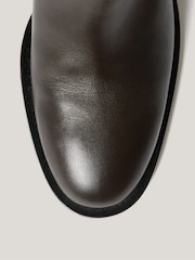 Jigsaw Brown Leather Heeled Riding Boots - Image 7 of 7
