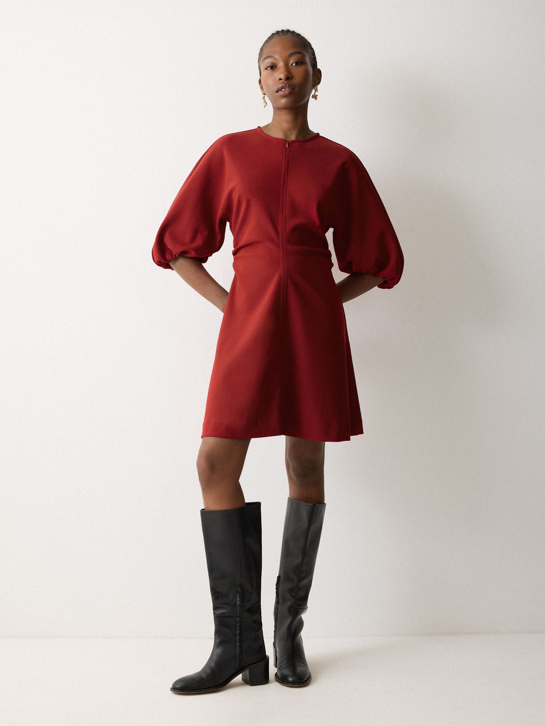 Buy Jigsaw Red Stretch Crepe Mini Dress from Next USA
