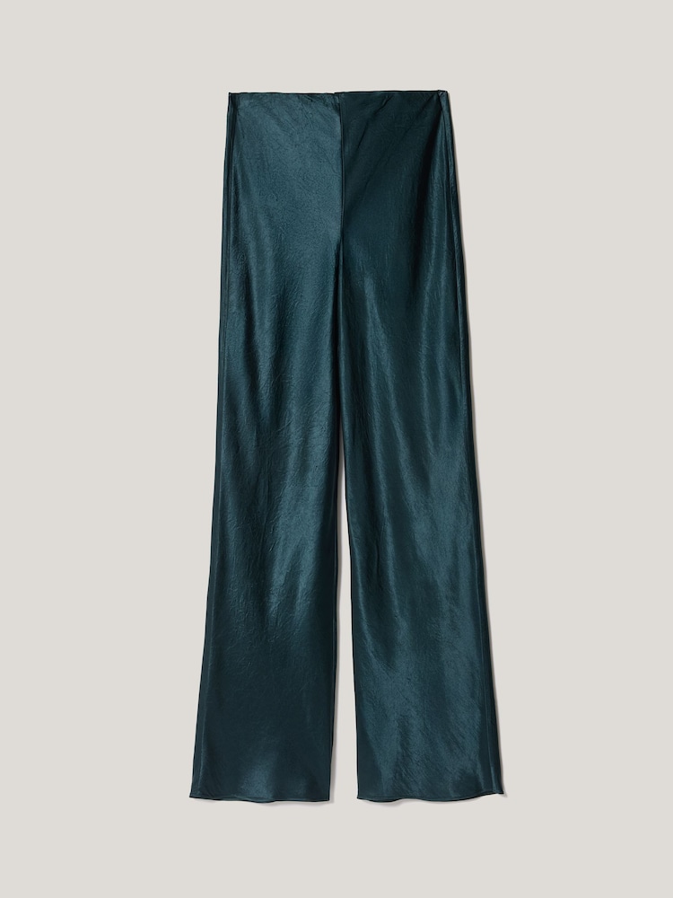 Jigsaw Green Satin Bias Trousers - Image 5 of 5