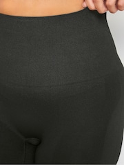 Yours Curve Black Seamless Tummy Control High Waisted Shorts - Image 2 of 2