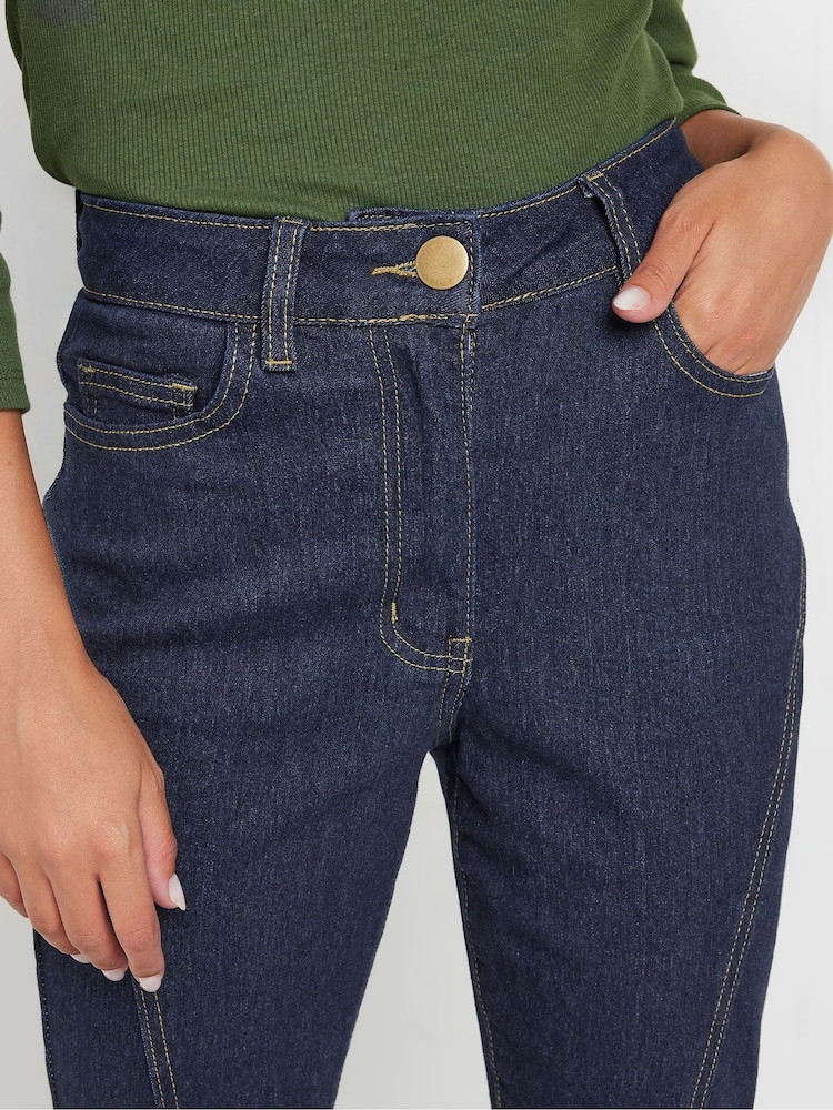PixieGirl Petite Blue Seam Front Flared Jeans - Image 4 of 4 PixieGirl Petite Blue Seam Front Flared Jeans - Image 4 of 4