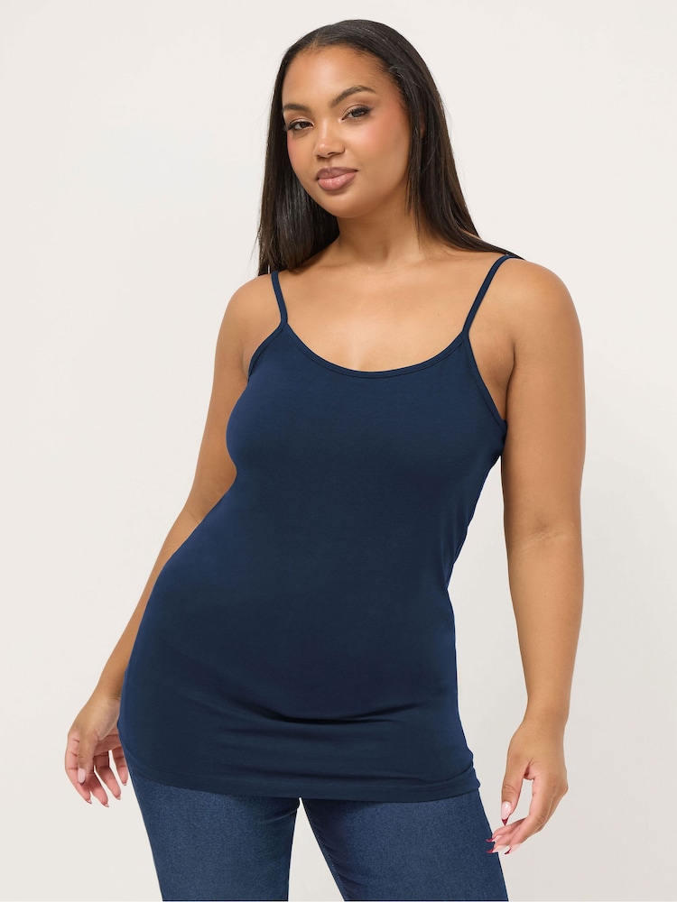 Yours Curve Black Cami Vest Tops 3 Pack - Image 2 of 8 Yours Curve Black Cami Vest Tops 3 Pack - Image 2 of 8