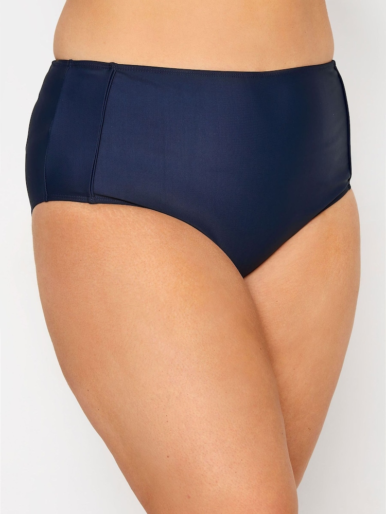 Yours Curve Blue Tummy Control Bikini Briefs - Image 2 of 2 Yours Curve Blue Tummy Control Bikini Briefs - Image 2 of 2