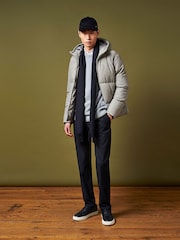 Peckham Rye Grey Wool Blend Puffer Coat - Image 1 of 12