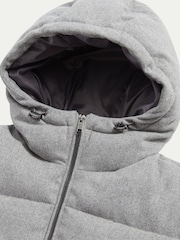 Peckham Rye Grey Wool Blend Puffer Coat - Image 9 of 12