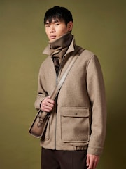 Peckham Rye Natural Wool Blend Bomber Jacket - Image 1 of 11