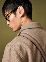 Peckham Rye Natural Wool Blend Bomber Jacket - Image 4 of 11