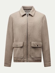 Peckham Rye Natural Wool Blend Bomber Jacket - Image 6 of 11