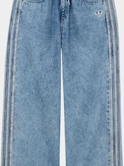adidas Originals Blue Wide Leg Denim Jeans - Image 7 of 7