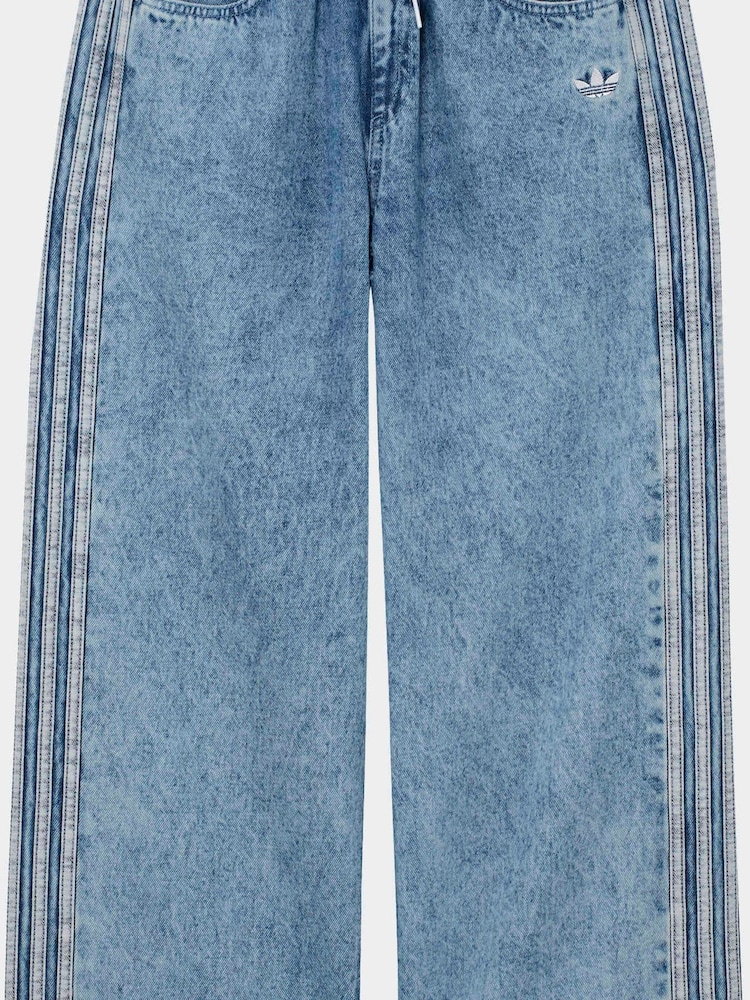 adidas Originals Blue Wide Leg Denim Jeans - Image 7 of 7 adidas Originals Blue Wide Leg Denim Jeans - Image 7 of 7